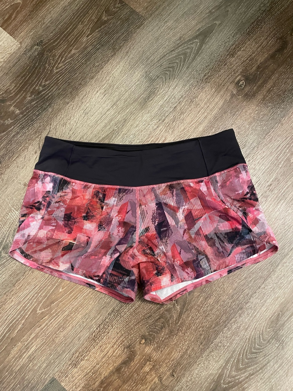 Lululemon Run Times Short II Abstract Print Strapless Bandeau Size 8